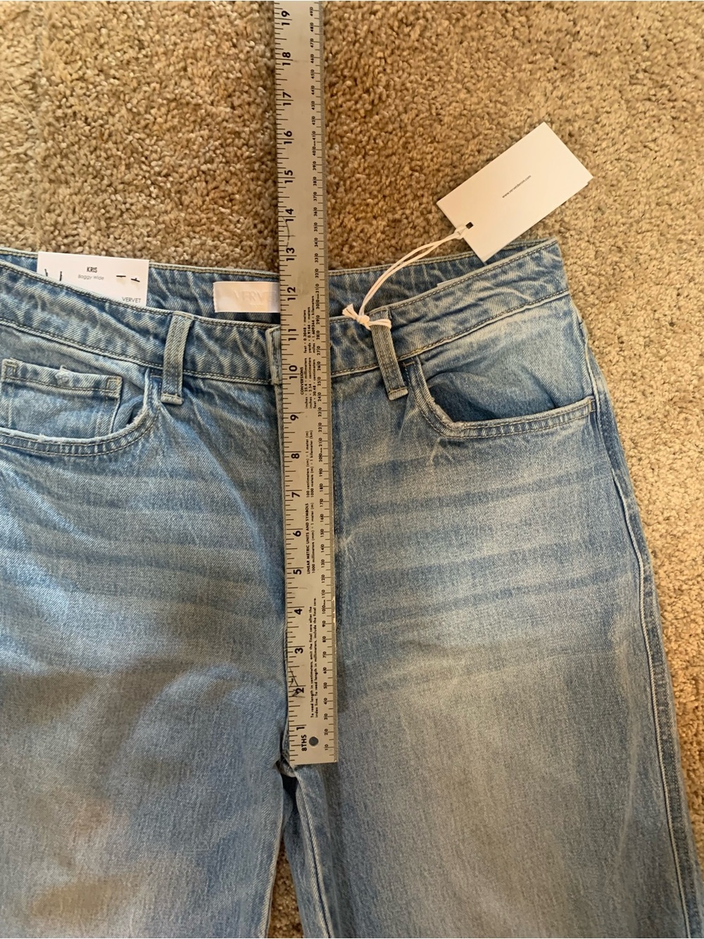 Vervet Light Blue Wide-Leg Women's Jeans - Classic Casual - Picture 10 of 12
